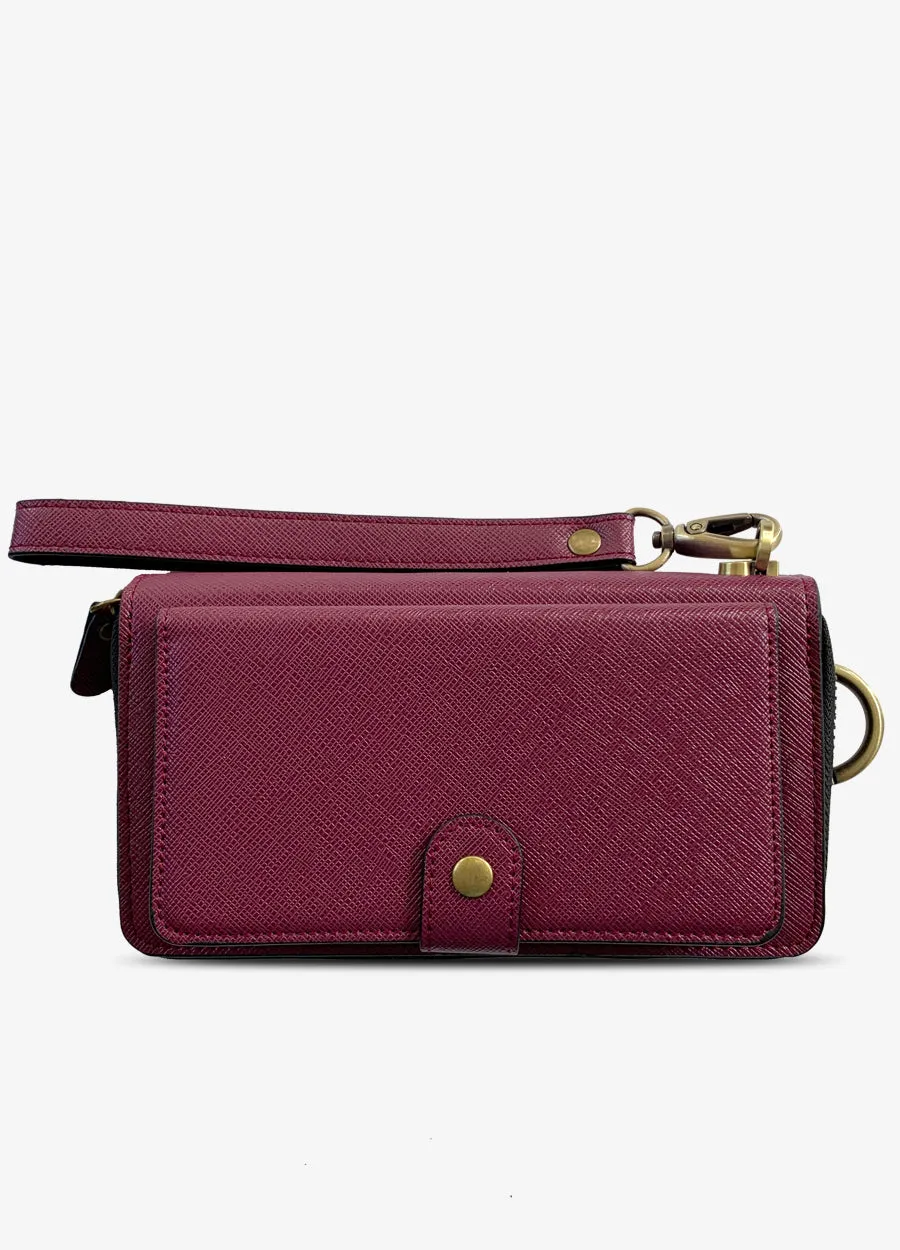 The Luxe Ultimate Wristlet Phone Case in Berry