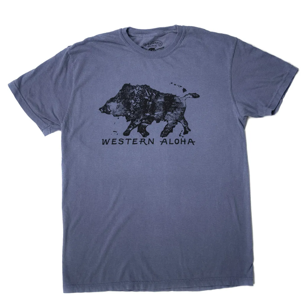 Walking Boar Woodblock Tee Shirt