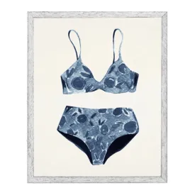 Watercolor Floral Navy Bikini