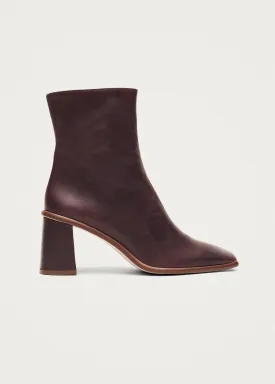 West Cape Wine Burgundy Leather Ankle Boots