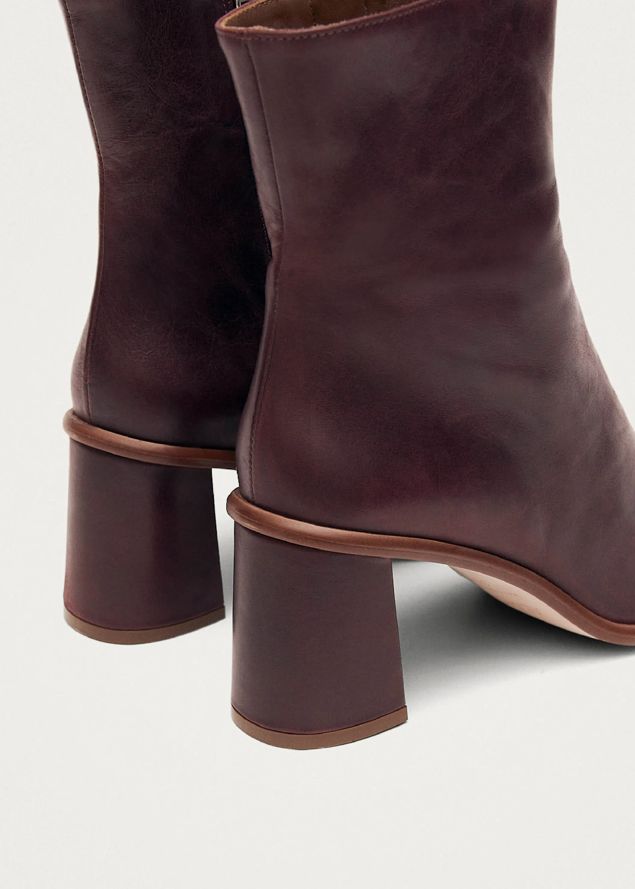 West Cape Wine Burgundy Leather Ankle Boots