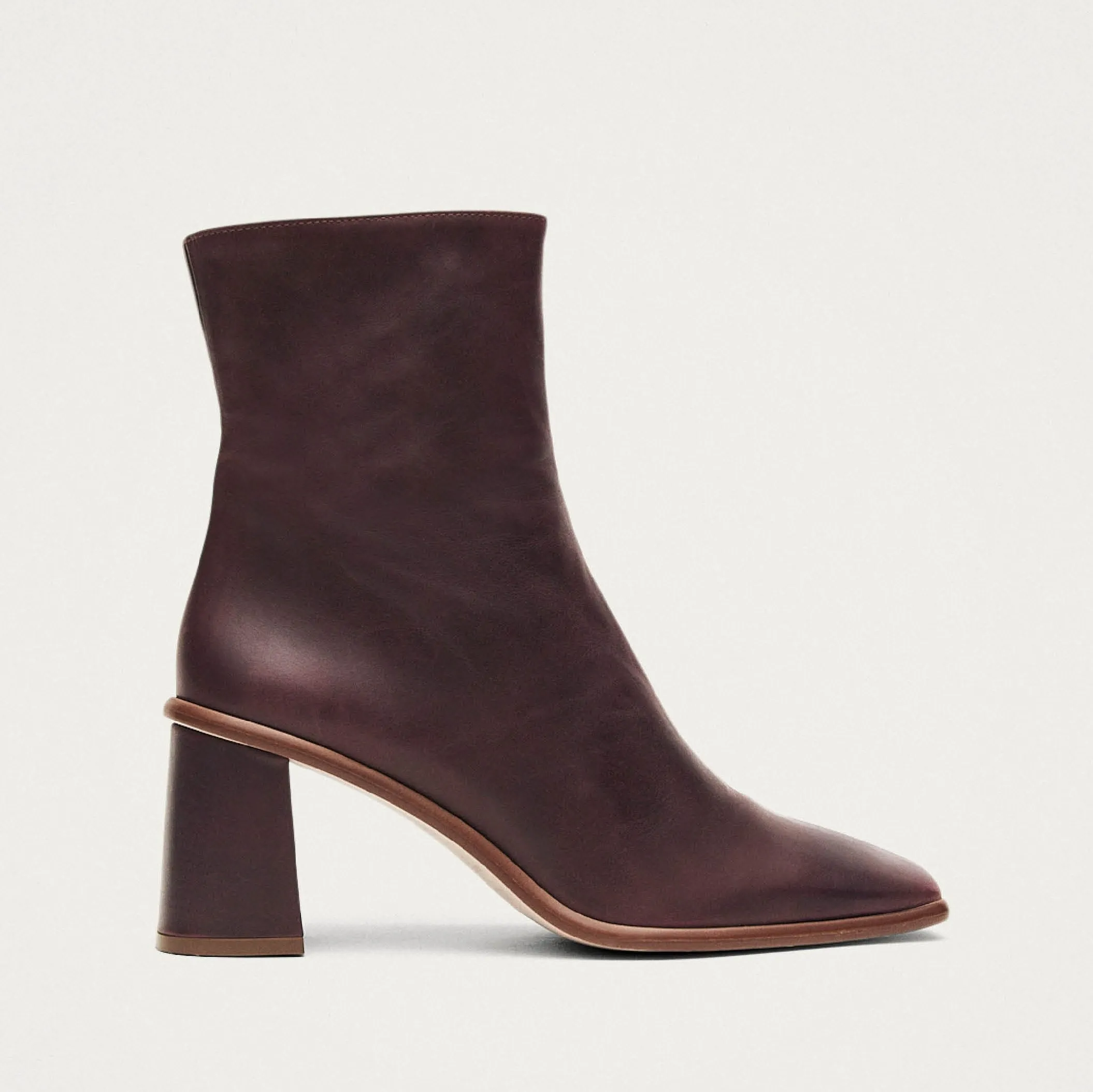 West Cape Wine Burgundy Leather Ankle Boots